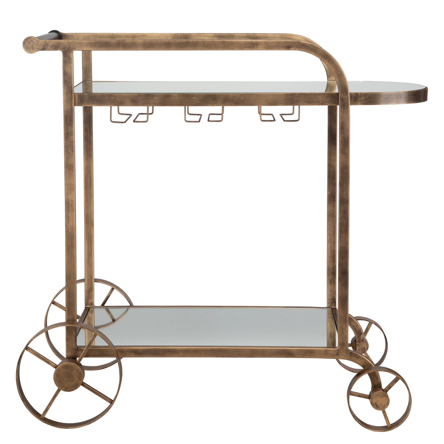 Uttermost Carrinho Antique Brass Bar Cart 50016