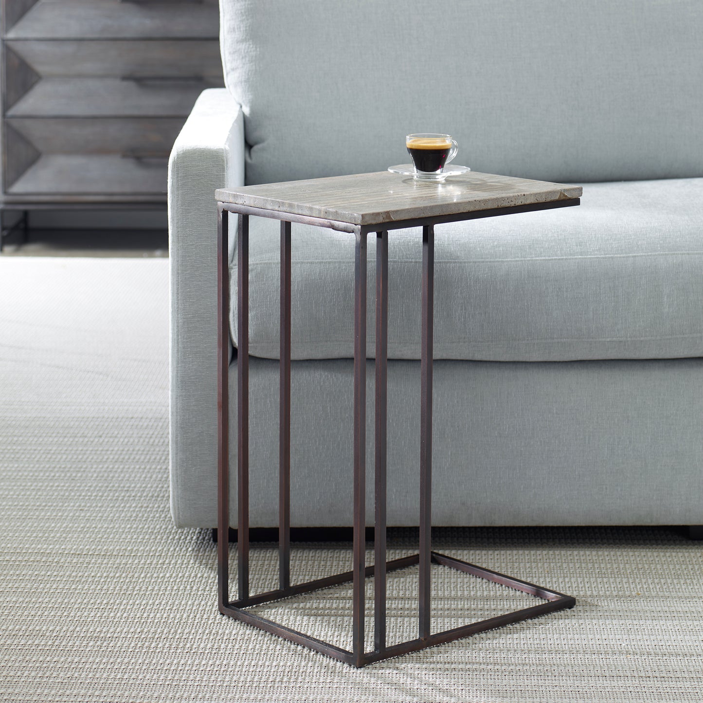 Uttermost Theodore Travertine Accent Table 50011