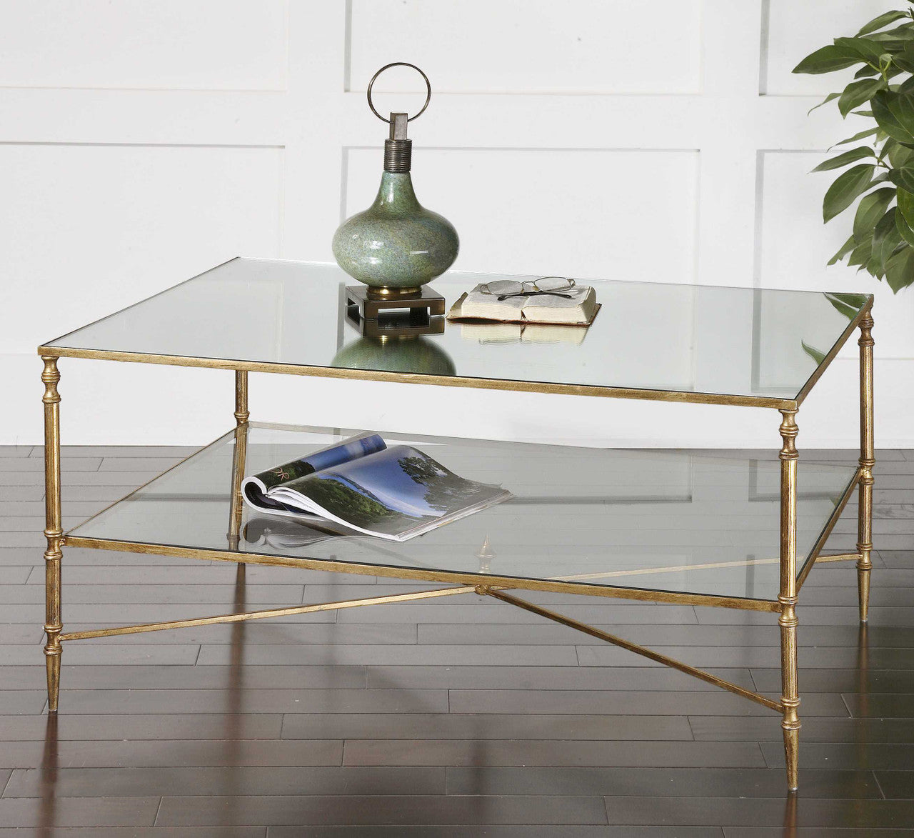 Uttermost Henzler Mirrored Glass Coffee Table 24276