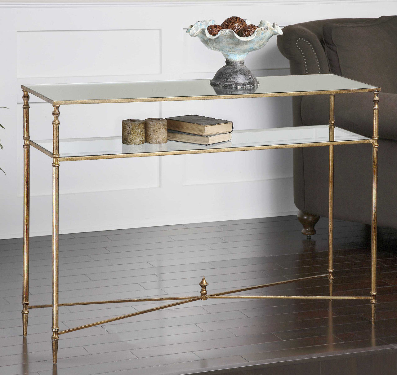 Uttermost Henzler Mirrored Glass Console Table 24278