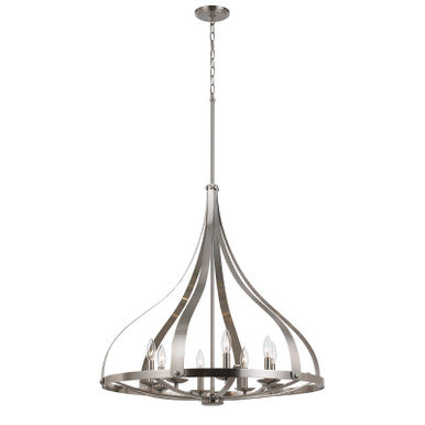 CAL Lighting Meridian Chandeliler Brushed Steel FX-3589-8