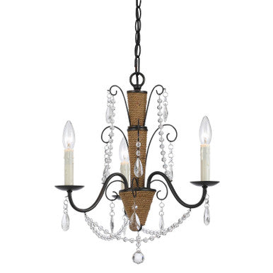 CAL Lighting Antigo Chandelier Antigo Rattan/Crystal Chandelier FX-3592-3