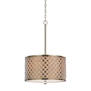 CAL Lighting 60W X 3 Myrtle Metal Pendant Brass FX-3596-1P