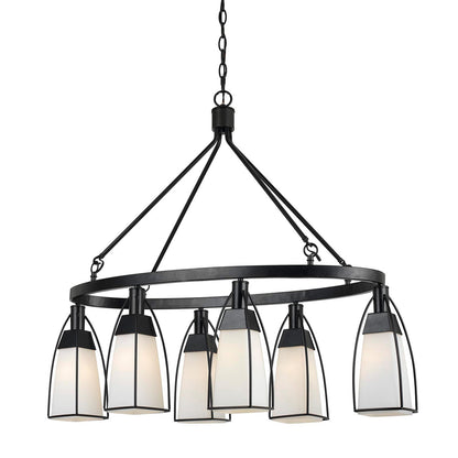 CAL Lighting Channing Chandelier Black FX-3612-6