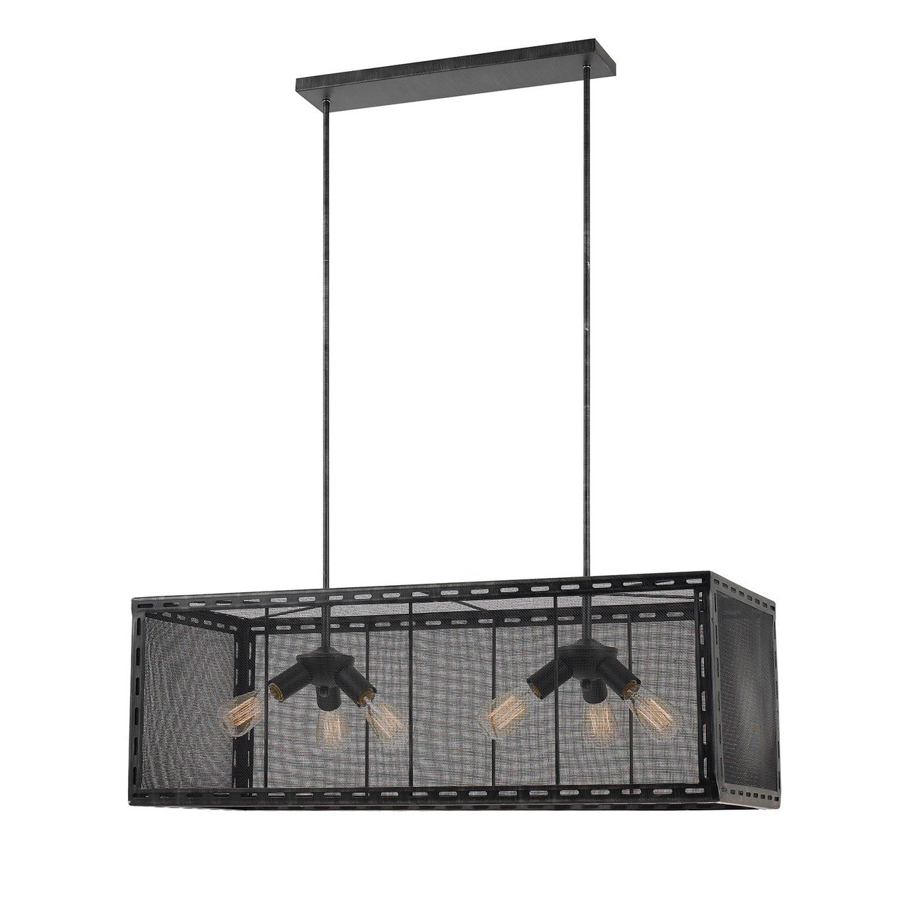 CAL Lighting Evanston Metal Chandelier (Edison Bulbs Not Included) Black Iron FX-3625-6