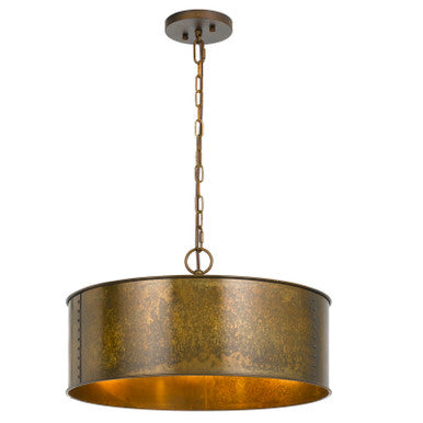 CAL Lighting Rochefort Metal 3 Light Chandelier Distress Gold FX-3637-3