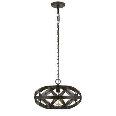 CAL Lighting Alma Metal Mesh Pendant Fixture (Edison Bulb Not included) Dark Bronze FX-3659-1