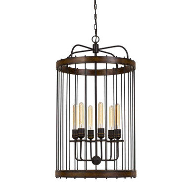 CAL Lighting Cantania Metal Pendant Fixture (Edison Bulbs Not Included) Metal FX-3700-6