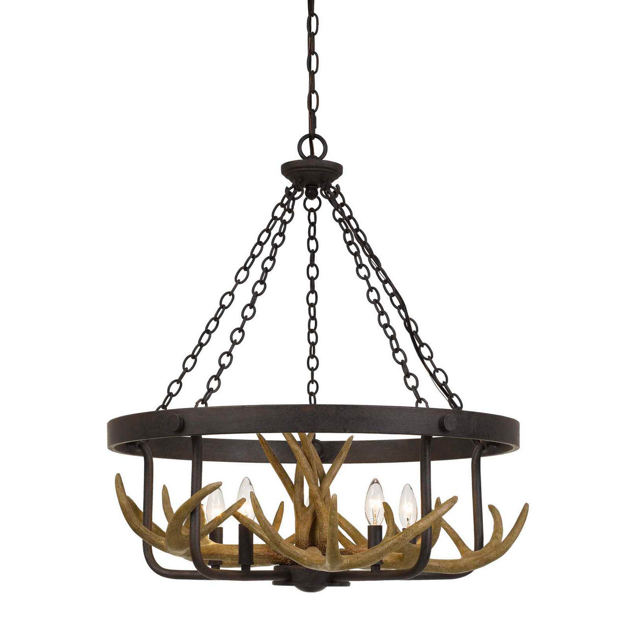 CAL Lighting Angelo Metal Antler Chandelier Iron FX-3703-5