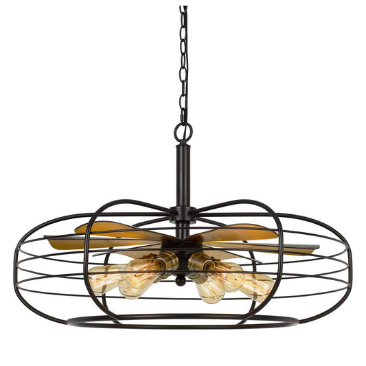 CAL Lighting Margo Metal Chandelier (Edison Bulbs Not Included) Dark Bronze FX-3711-6