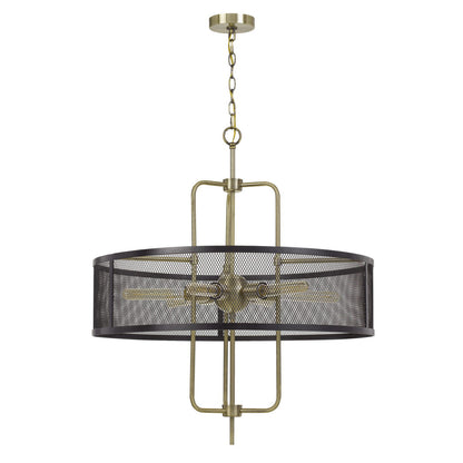 CAL Lighting Leiden Metal Chandelier With Mesh Shade (Edison Bulbs Are Not Included)  FX-3727-6