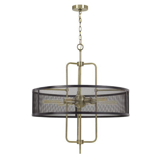 CAL Lighting Leiden Metal Chandelier With Mesh Shade (Edison Bulbs Are Not Included)  FX-3727-6