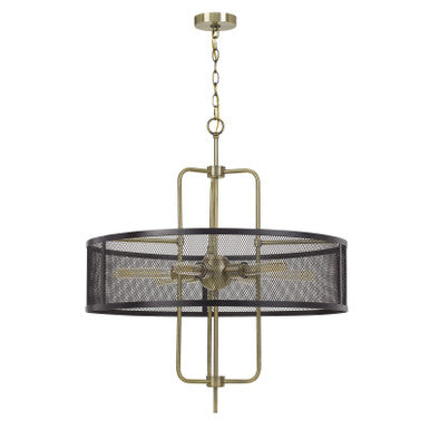 CAL Lighting Leiden Metal Chandelier With Mesh Shade (Edison Bulbs Are Not Included)  FX-3727-6