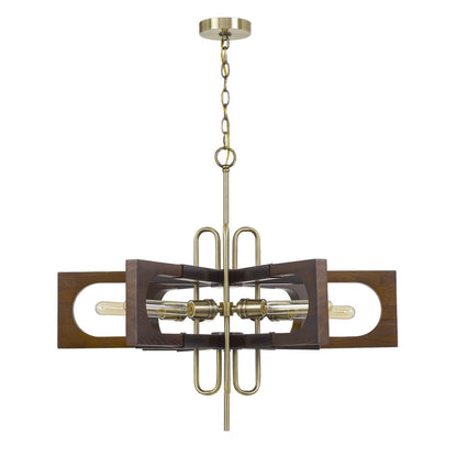 CAL Lighting Sneek Metal/Wood Chandelier (Edison Bulbs Are Not Included)  FX-3728-6