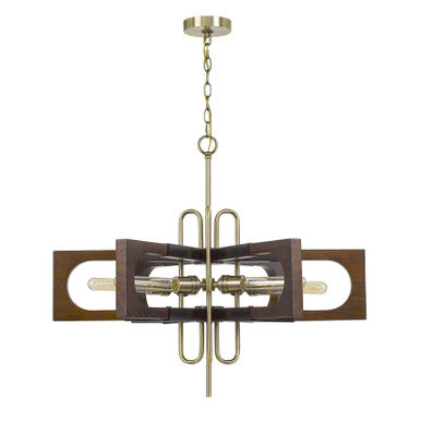 CAL Lighting Sneek Metal/Wood Chandelier (Edison Bulbs Are Not Included)  FX-3728-6