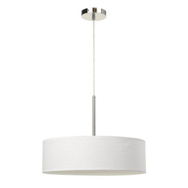 CAL Lighting LED 18W Dimmable Pendant With Diffuser And Hardback Fabric Shade  FX-3731-CW