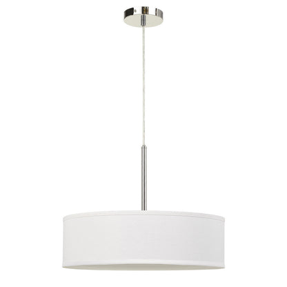 CAL Lighting LED 18W Dimmable Pendant With Diffuser And Hardback Fabric Shade  FX-3731-OW