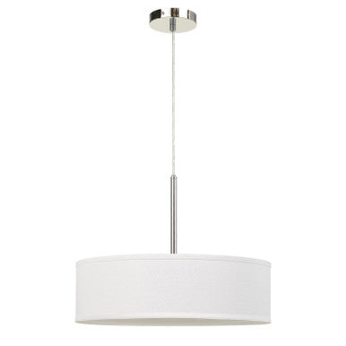 CAL Lighting LED 18W Dimmable Pendant With Diffuser And Hardback Fabric Shade  FX-3731-OW