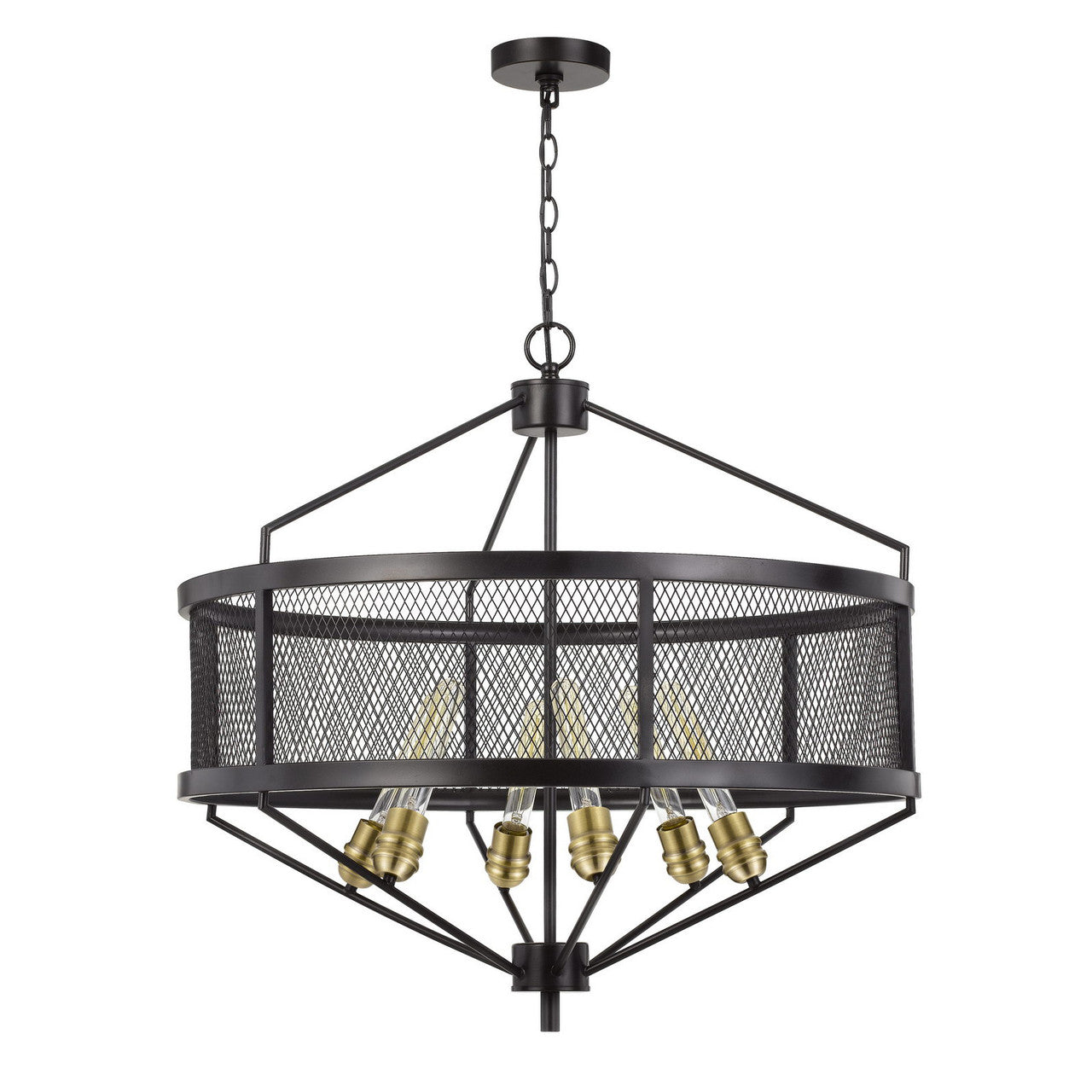 CAL Lighting Halle Metal Chandelier (Edison Bulbs Are Not Included)  FX-3743-6