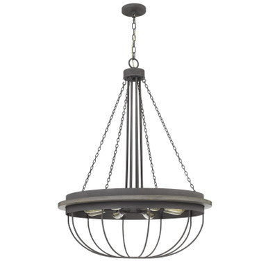 CAL Lighting Nixa metal chandelier (Edison Bulbs Not Included) Dove Grey FX-3748-8