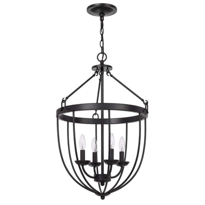 CAL Lighting Grafton metal chandelier Matte Black FX-3762-4