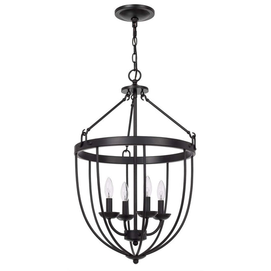 CAL Lighting Grafton metal chandelier Matte Black FX-3762-4