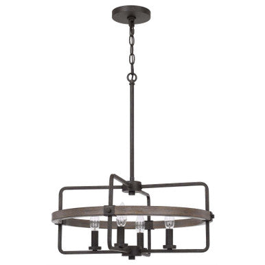 CAL Lighting Rawlins metal chandelier Black Smith FX-3765-4