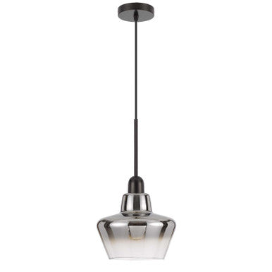 CAL Lighting 40W Brockton glass pendant light Matte Black FX-3771-1