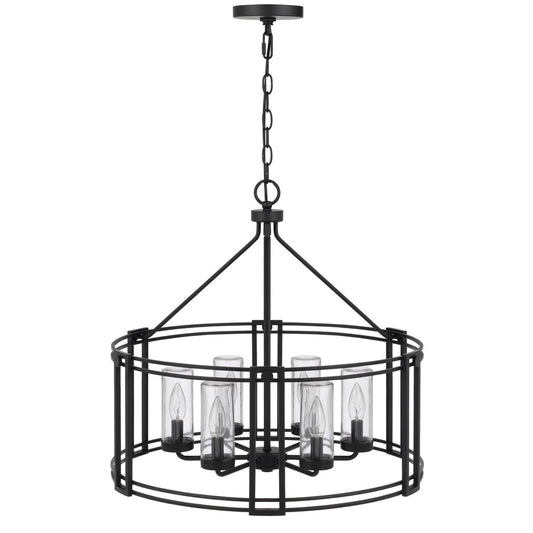 CAL Lighting Luton cage metal chandelier with glass shades Iron FX-3777-6