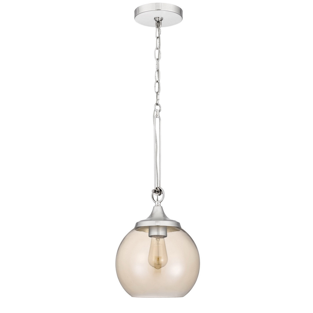 CAL Lighting 60W Rochelle glass pendant fixture Chrome FX-3786-1