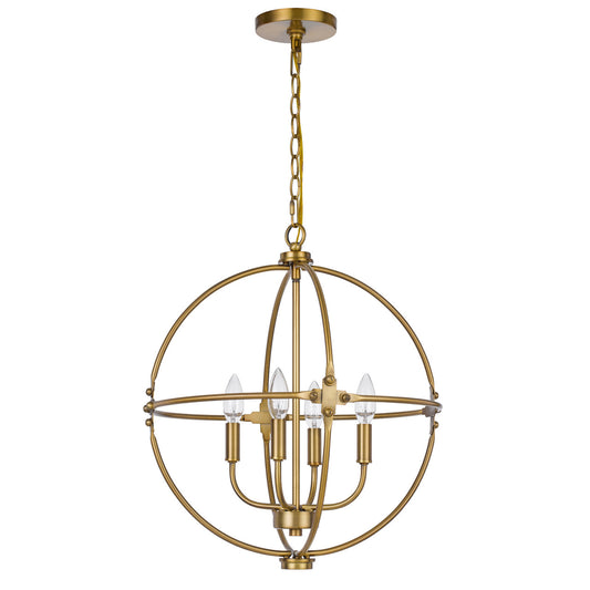 CAL Lighting Sheffield metal chandelier Antique Brass FX-3792-4