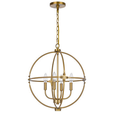 CAL Lighting Sheffield metal chandelier Antique Brass FX-3792-4