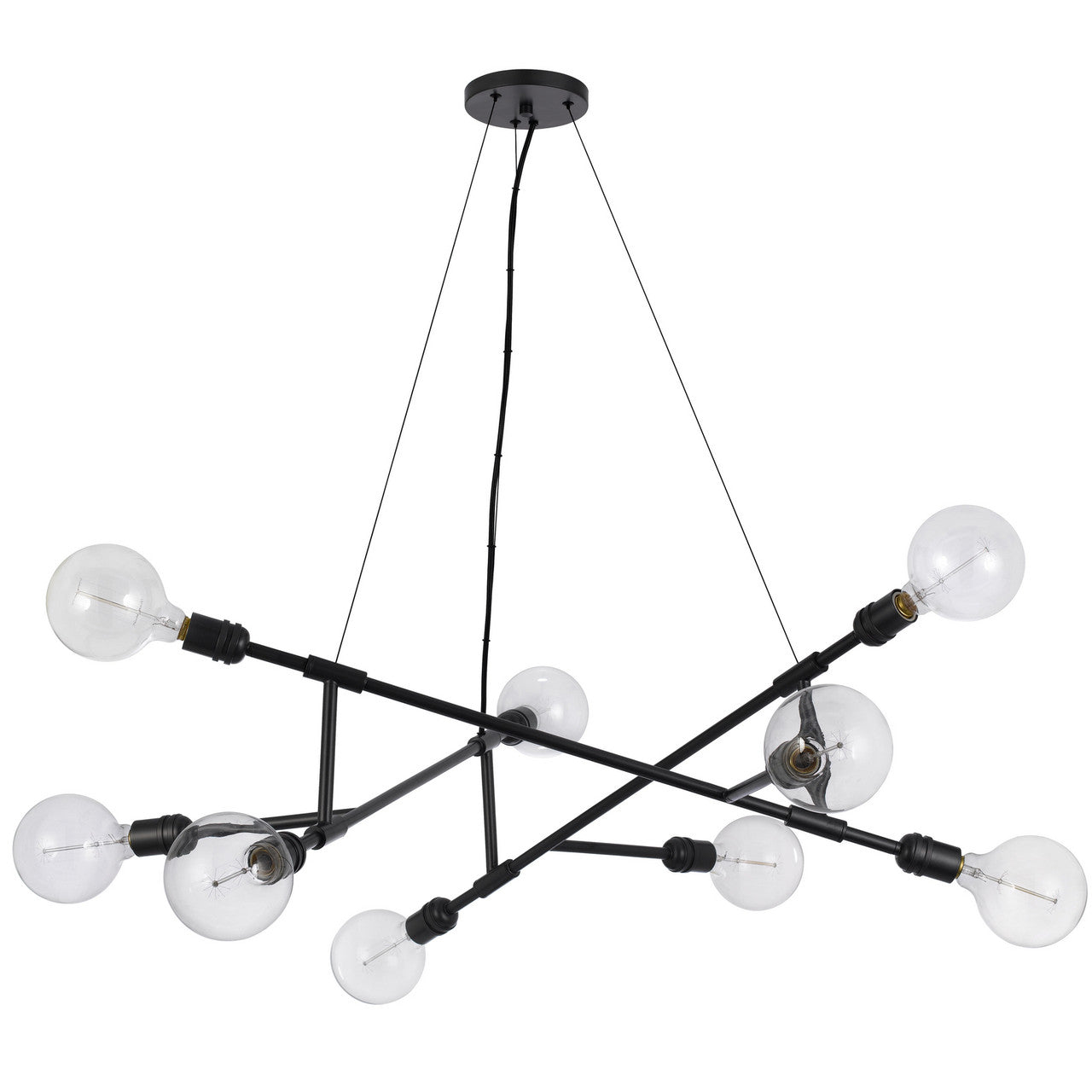 CAL Lighting Massena metal chandelier Charcoal Grey FX-3800-9