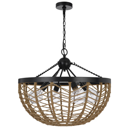 CAL Lighting  Burlap/Black FX-3806-4