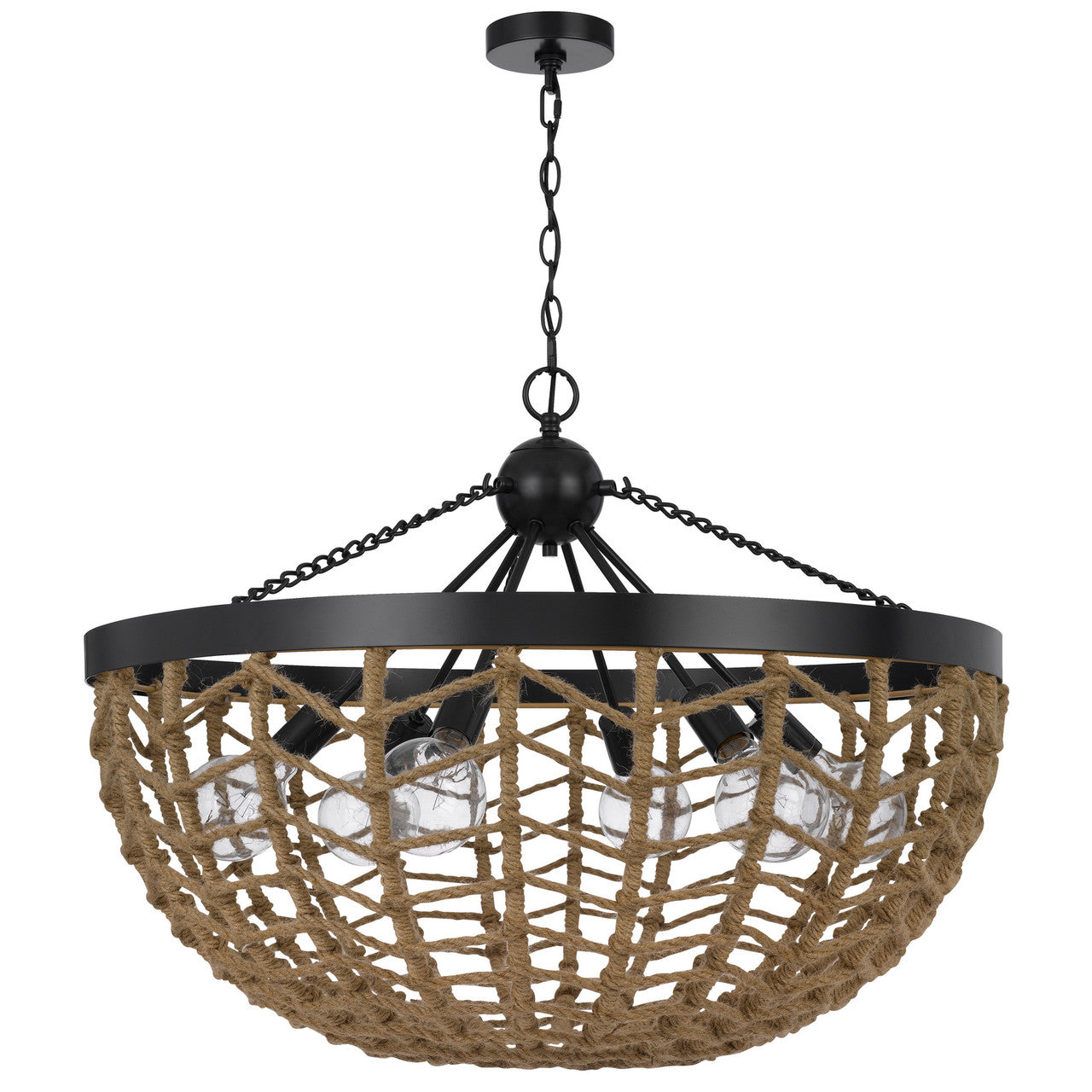 CAL Lighting  Burlap/Black FX-3806-6