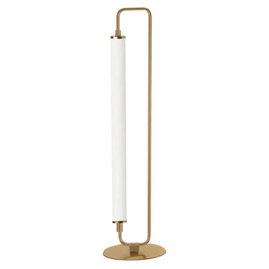 Dainolite 1 Light LED Freya Table Lamp Aged Brass w/ White Acrylic FYA-2620LEDT-AGB