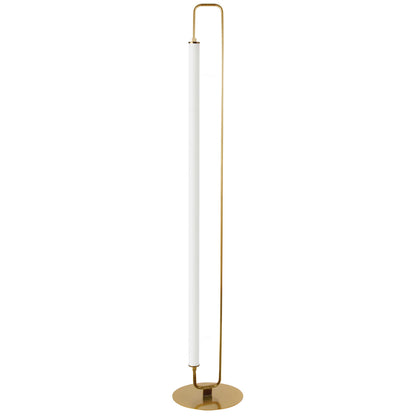 Dainolite 1 Light LED Freya Floor Lamp Aged Brass w/ White Acrylic FYA-5932LEDF-AGB