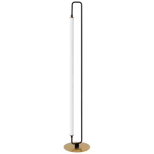 Dainolite 1 Light LED Freya Floor Lamp Matte Black w/ White Acrylic FYA-5932LEDF-MB-AGB