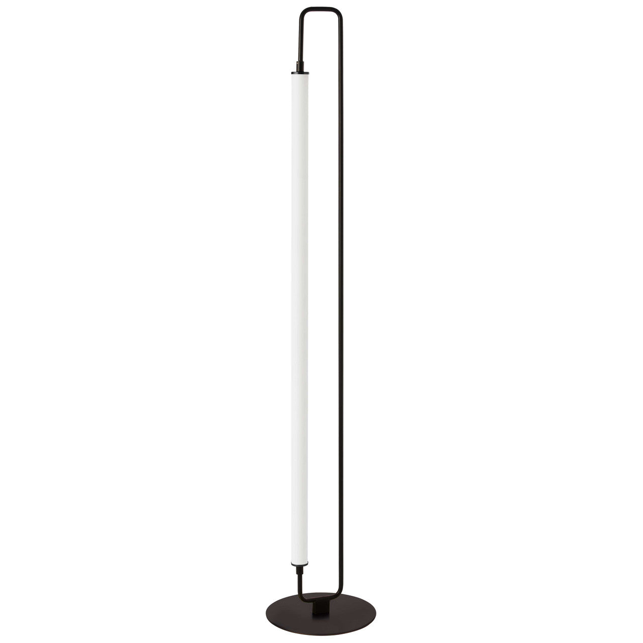 Dainolite 1 Light LED Freya Floor Lamp Matte Black w/ White Acrylic FYA-5932LEDF-MB