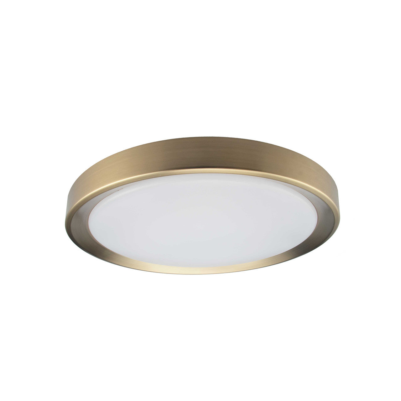 Dainolite 24W Flushmount Aged Brass with White Diffuser FYN-1224LEDFH-AGB