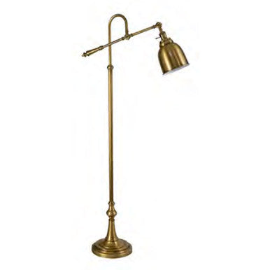 Lite Master Taylor Adjustable Floor Lamp Antique Solid Brass F6865AB-B36