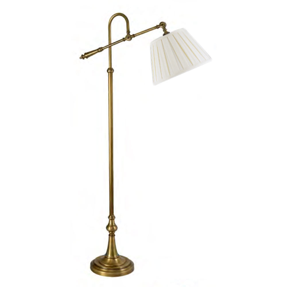 Lite Master Caitlin Adjustable Floor Lamp Antique Solid Brass F6865AB-SR