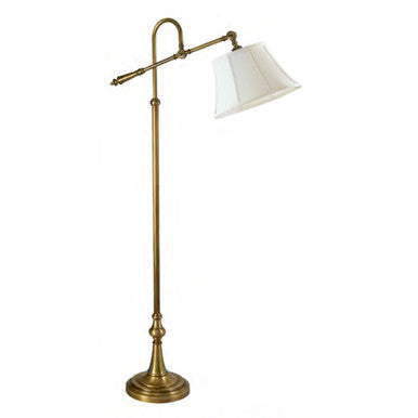 Lite Master Caitlin Adjustable Floor Lamp Antique Solid Brass F6865AB-SL