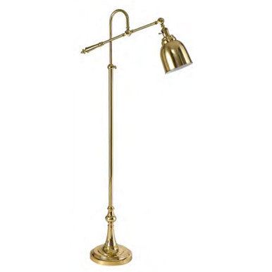 Lite Master Taylor Adjustable Floor Lamp Polished Solid Brass F6865PB-B36