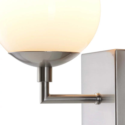 Nova of California Globe Wall Sconce - 10'', Satin Nickel, Plug-In With Rocker Switch 301085SN