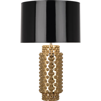 Robert Abbey  Polished Gold Dolly Table Lamp in Textured Ceramic with Gold Metallic Glaze G800B