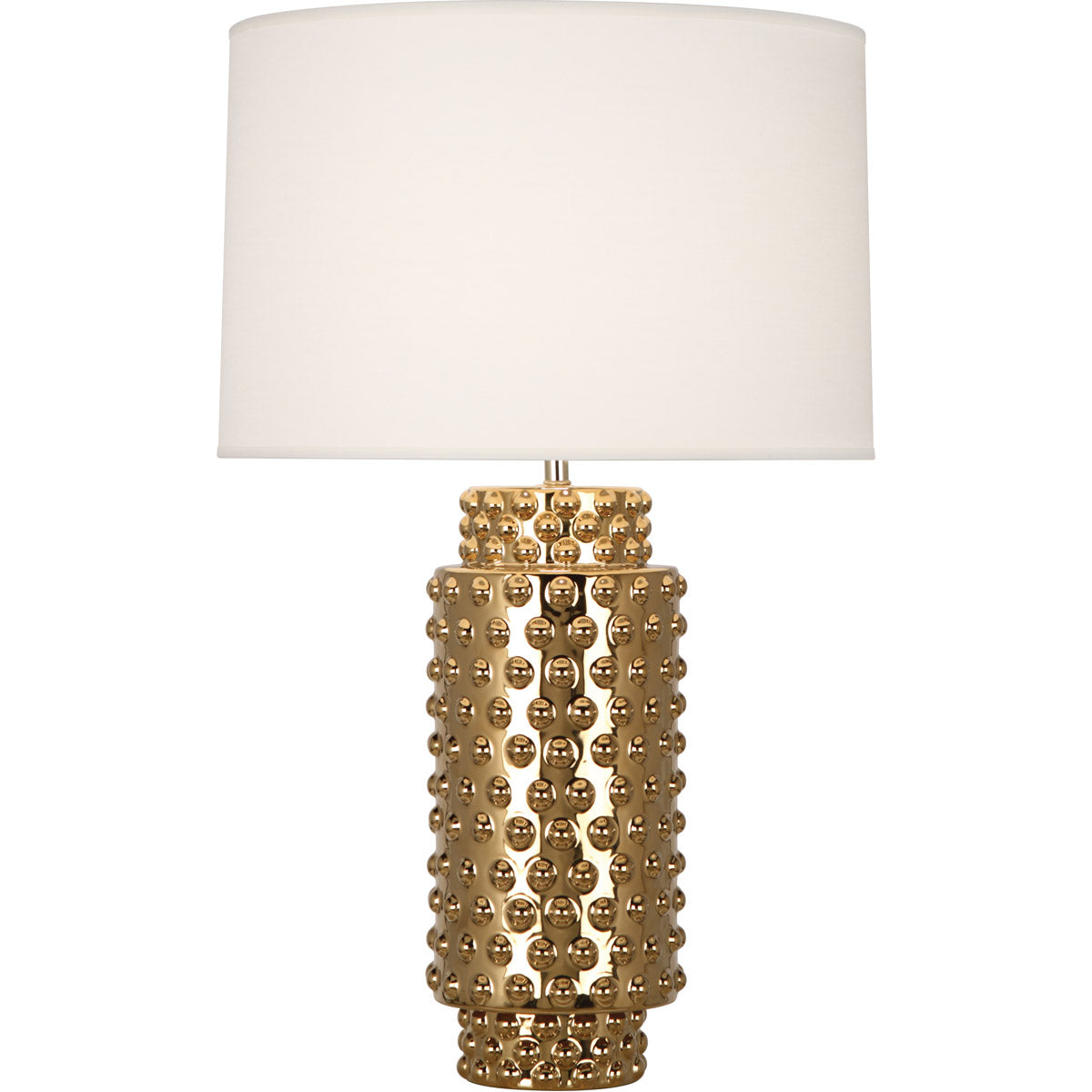 Robert Abbey  Polished Gold Dolly Table Lamp in Textured Ceramic with Gold Metallic Glaze G800