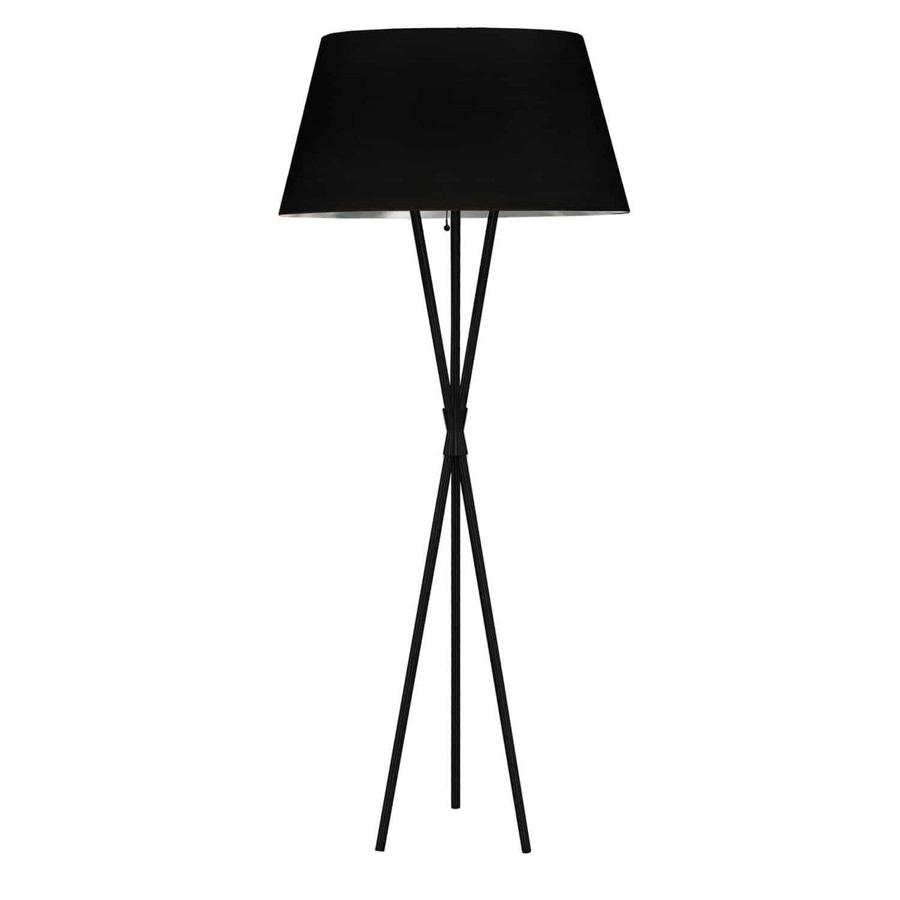 Dainolite 1 Light Matte Black Gabriela Floor Lamp, JTone Black / Silver GAB-601F-MB-697