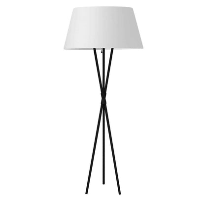 Dainolite 1 Light Incandescent Matte Black Floor Lamp w/ White Shade GAB-601F-MB-WH