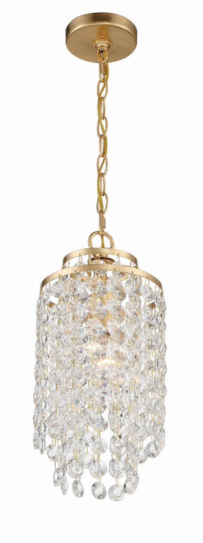 Crystorama Gabrielle 1 Light Antique Gold Mini Chandelier GAB-B7301-GA